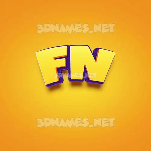 fn in Orange Toon style - 3D name wallpaper fn in Orange Toon style - 3D name wallpaper