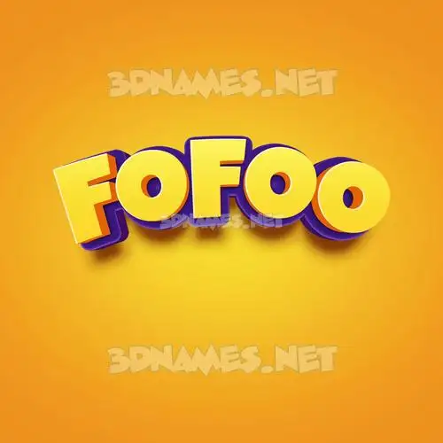 fofoo in Orange Toon style - 3D name wallpaper fofoo in Orange Toon style - 3D name wallpaper
