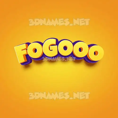 fogooo in Orange Toon style - 3D name wallpaper fogooo in Orange Toon style - 3D name wallpaper