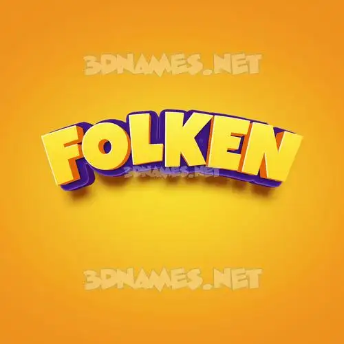 folken in Orange Toon style - 3D name wallpaper folken in Orange Toon style - 3D name wallpaper