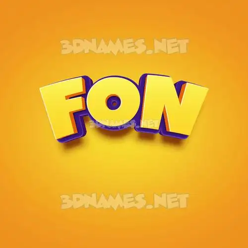 fon in Orange Toon style - 3D name wallpaper fon in Orange Toon style - 3D name wallpaper