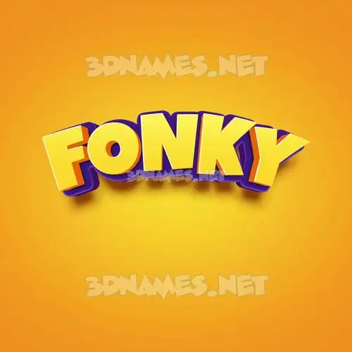 fonky in Orange Toon style - 3D name wallpaper fonky in Orange Toon style - 3D name wallpaper