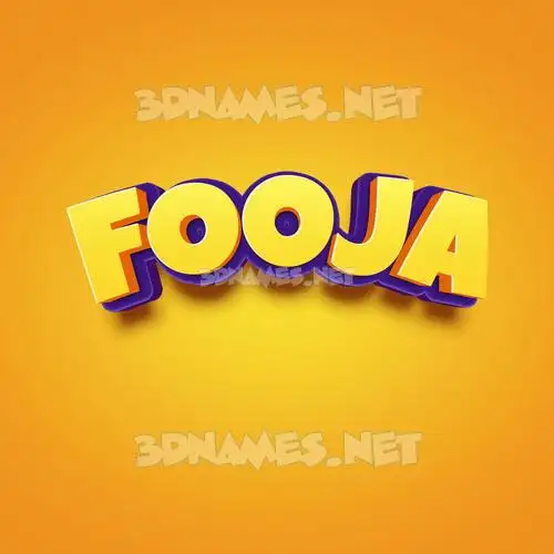 fooja in Orange Toon style - 3D name wallpaper fooja in Orange Toon style - 3D name wallpaper