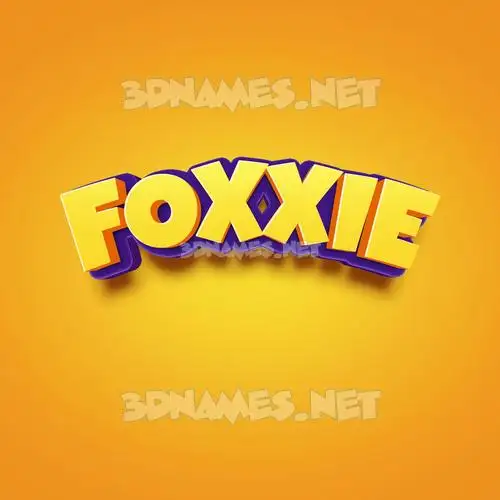 foxxie in Orange Toon style - 3D name wallpaper foxxie in Orange Toon style - 3D name wallpaper
