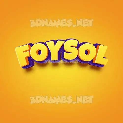 foysol in Orange Toon style - 3D name wallpaper foysol in Orange Toon style - 3D name wallpaper