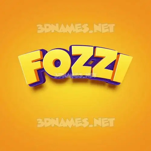 fozzi in Orange Toon style - 3D name wallpaper fozzi in Orange Toon style - 3D name wallpaper