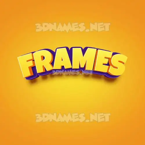 frames in Orange Toon style - 3D name wallpaper