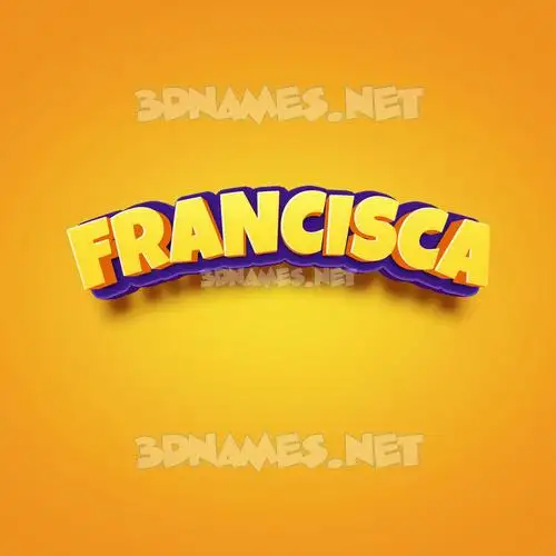 francisca in Orange Toon style - 3D name wallpaper francisca in Orange Toon style - 3D name wallpaper