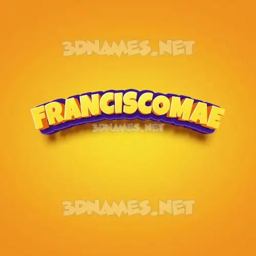 franciscomae in Orange Toon style - 3D name wallpaper franciscomae in Orange Toon style - 3D name wallpaper