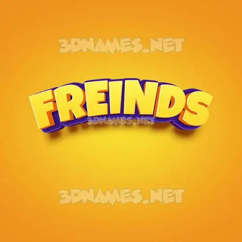 freinds in Orange Toon style - 3D name wallpaper freinds in Orange Toon style - 3D name wallpaper