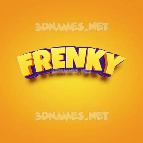 frenky in Orange Toon style - 3D name wallpaper frenky in Orange Toon style - 3D name wallpaper