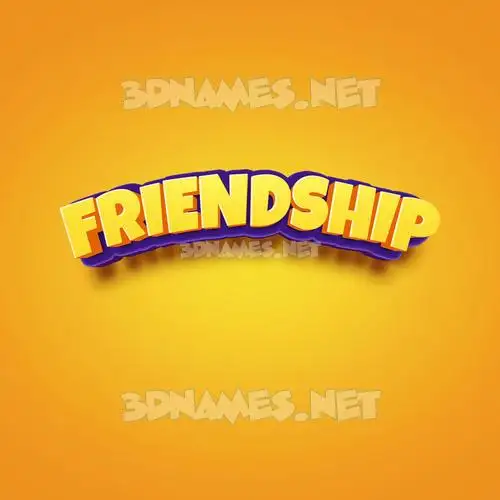friendship in Orange Toon style - 3D name wallpaper friendship in Orange Toon style - 3D name wallpaper