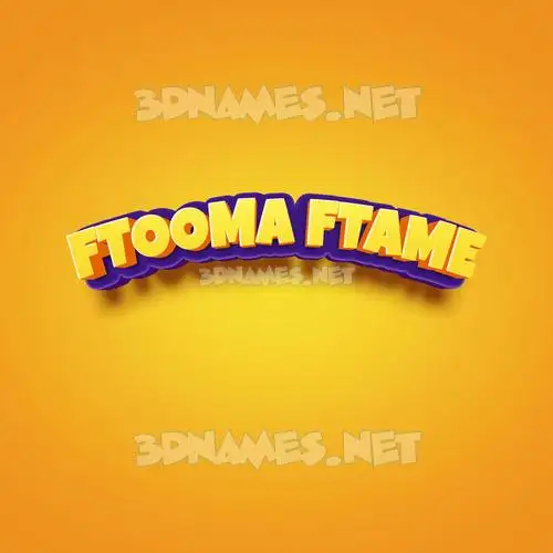 ftooma ftame in Orange Toon style - 3D name wallpaper ftooma ftame in Orange Toon style - 3D name wallpaper