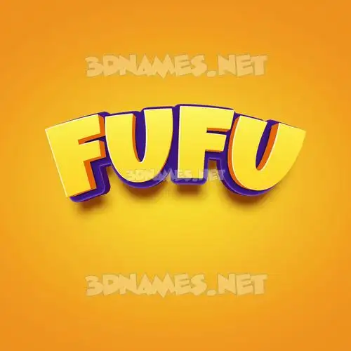 fufu in Orange Toon style - 3D name wallpaper fufu in Orange Toon style - 3D name wallpaper