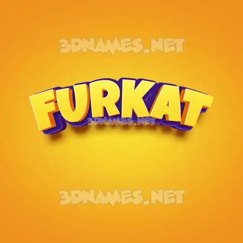 furkat in Orange Toon style - 3D name wallpaper furkat in Orange Toon style - 3D name wallpaper