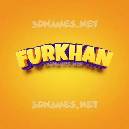 furkhan in Orange Toon style - 3D name wallpaper furkhan in Orange Toon style - 3D name wallpaper