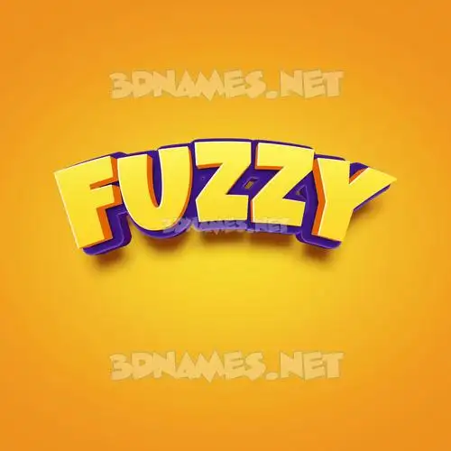 fuzzy in Orange Toon style - 3D name wallpaper