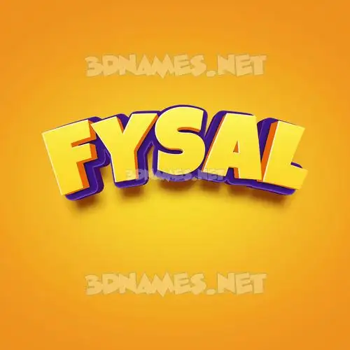 fysal in Orange Toon style - 3D name wallpaper fysal in Orange Toon style - 3D name wallpaper