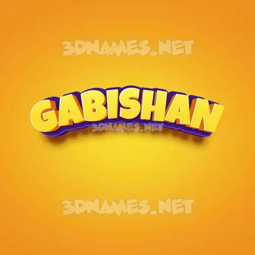 gabishan in Orange Toon style - 3D name wallpaper gabishan in Orange Toon style - 3D name wallpaper