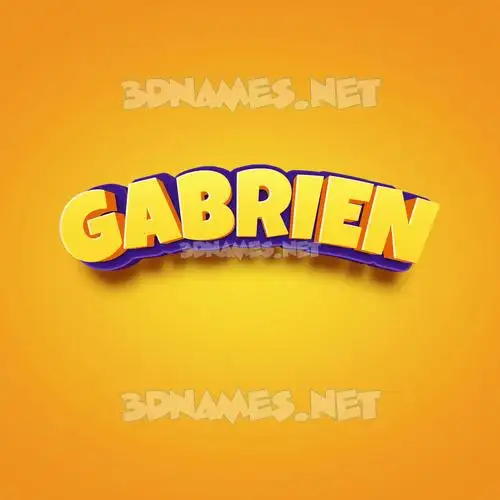 gabrien in Orange Toon style - 3D name wallpaper gabrien in Orange Toon style - 3D name wallpaper