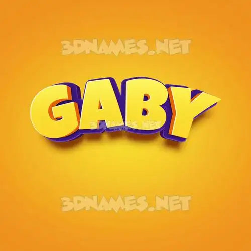 gaby in Orange Toon style - 3D name wallpaper gaby in Orange Toon style - 3D name wallpaper