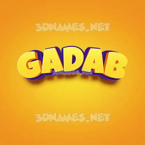 gadab in Orange Toon style - 3D name wallpaper gadab in Orange Toon style - 3D name wallpaper