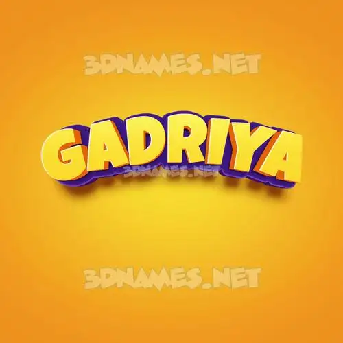 gadriya in Orange Toon style - 3D name wallpaper
