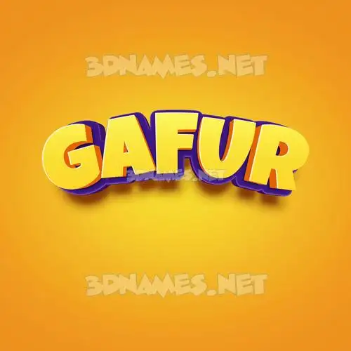 gafur in Orange Toon style - 3D name wallpaper gafur in Orange Toon style - 3D name wallpaper