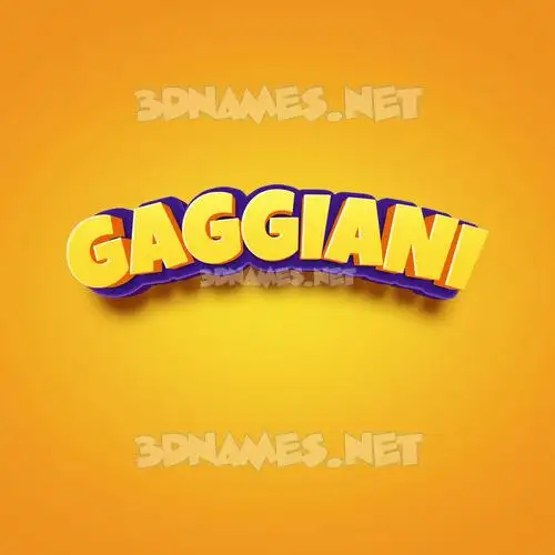 gaggiani in Orange Toon style - 3D name wallpaper