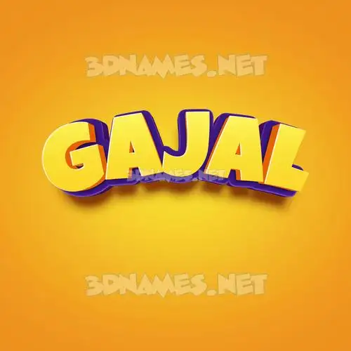 gajal in Orange Toon style - 3D name wallpaper gajal in Orange Toon style - 3D name wallpaper