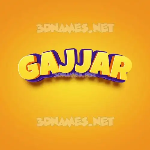 gajjar in Orange Toon style - 3D name wallpaper