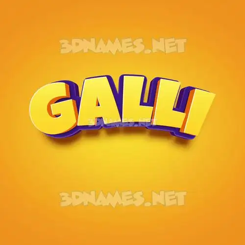 galli in Orange Toon style - 3D name wallpaper galli in Orange Toon style - 3D name wallpaper
