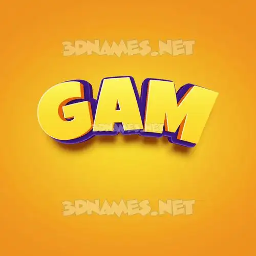 gam in Orange Toon style - 3D name wallpaper gam in Orange Toon style - 3D name wallpaper