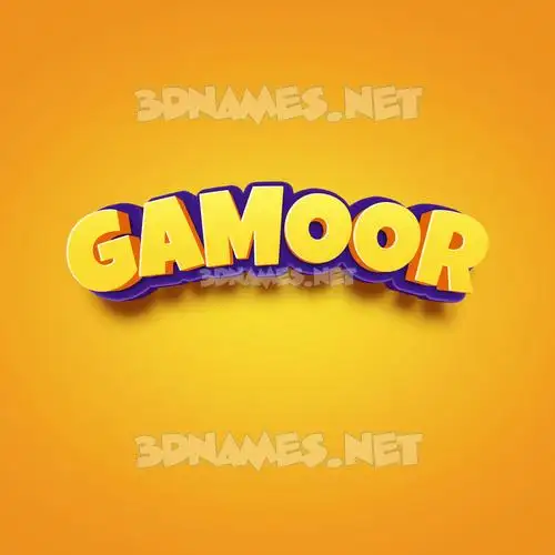 gamoor in Orange Toon style - 3D name wallpaper