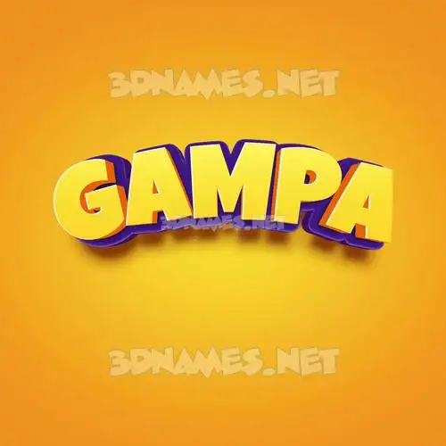gampa in Orange Toon style - 3D name wallpaper gampa in Orange Toon style - 3D name wallpaper