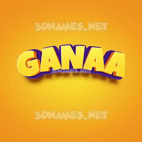 ganaa in Orange Toon style - 3D name wallpaper ganaa in Orange Toon style - 3D name wallpaper