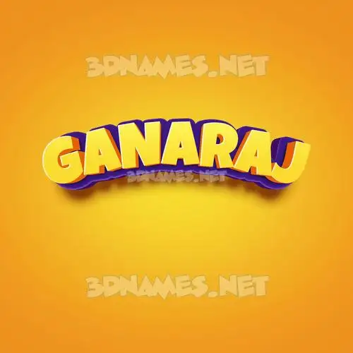 ganaraj in Orange Toon style - 3D name wallpaper ganaraj in Orange Toon style - 3D name wallpaper