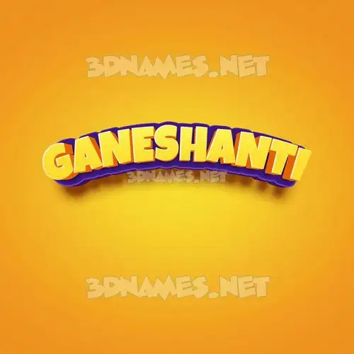 ganeshanti in Orange Toon style - 3D name wallpaper ganeshanti in Orange Toon style - 3D name wallpaper