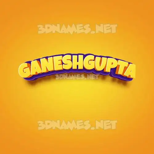 ganeshgupta in Orange Toon style - 3D name wallpaper ganeshgupta in Orange Toon style - 3D name wallpaper