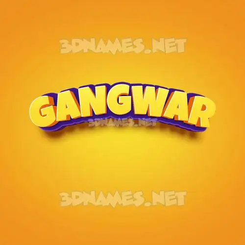 gangwar in Orange Toon style - 3D name wallpaper gangwar in Orange Toon style - 3D name wallpaper