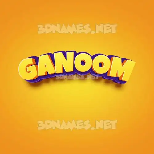 ganoom in Orange Toon style - 3D name wallpaper ganoom in Orange Toon style - 3D name wallpaper