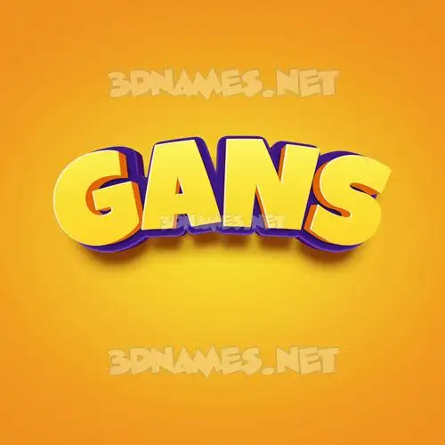 gans in Orange Toon style - 3D name wallpaper gans in Orange Toon style - 3D name wallpaper