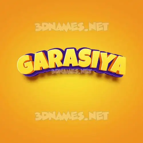 garasiya in Orange Toon style - 3D name wallpaper garasiya in Orange Toon style - 3D name wallpaper