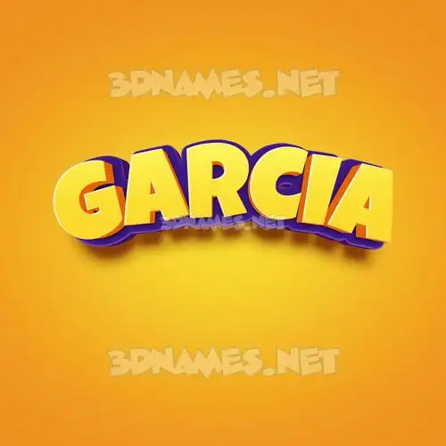 garcia in Orange Toon style - 3D name wallpaper