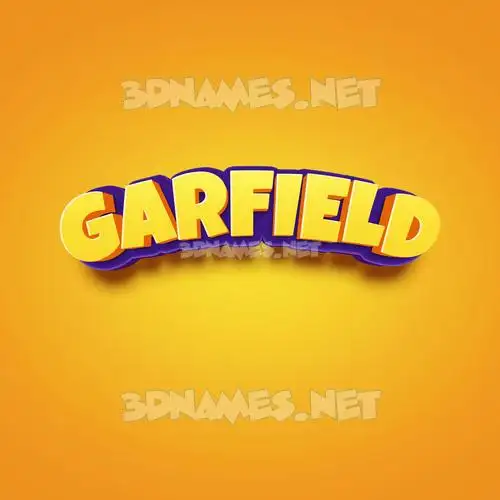 garfield in Orange Toon style - 3D name wallpaper garfield in Orange Toon style - 3D name wallpaper