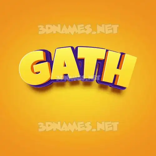 gath in Orange Toon style - 3D name wallpaper gath in Orange Toon style - 3D name wallpaper