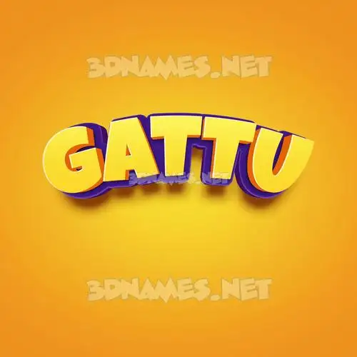gattu in Orange Toon style - 3D name wallpaper gattu in Orange Toon style - 3D name wallpaper