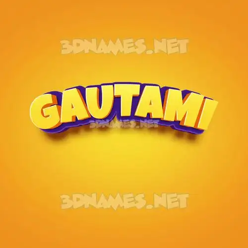 gautami in Orange Toon style - 3D name wallpaper