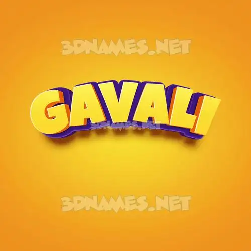gavali in Orange Toon style - 3D name wallpaper