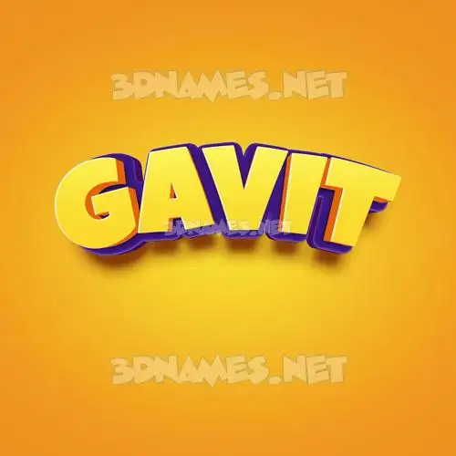 gavit in Orange Toon style - 3D name wallpaper gavit in Orange Toon style - 3D name wallpaper